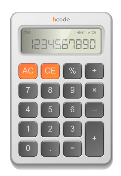 Imagem de uma calculadora comum